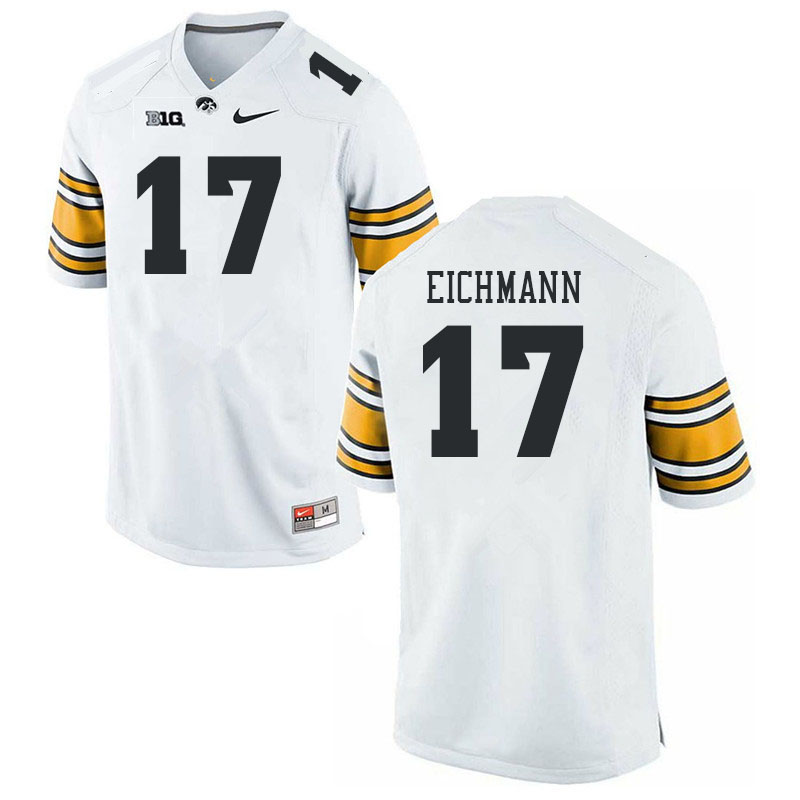 Men #17 Alex Eichmann Iowa Hawkeyes College Football Jerseys Stitched Sale-White - Click Image to Close